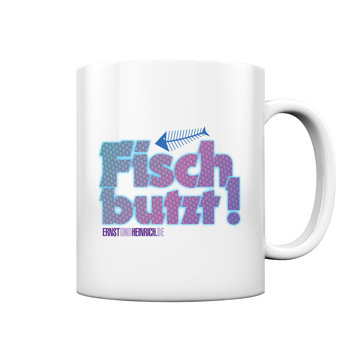 Fisch butzt - Tasse glossy